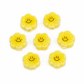 FLOWER AND SMILING CERAMIC STRUNG BEADS 10MM 30pcs