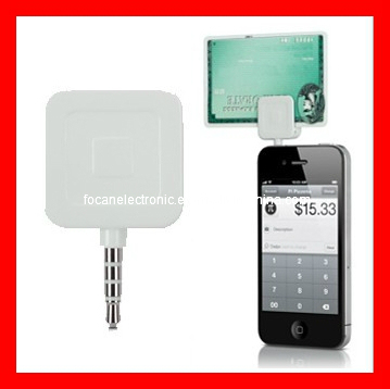 Mobile Phone Mini Square Credit Card Reader for iPhone Ipods Ipads and Android OS Devices