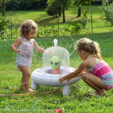 Alien shaped sprinkler inflatable toy
