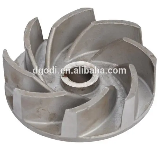 made in china water pump impeller in aluminum from machinery manufacturer