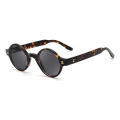 Round Black Acetate Sunglasses