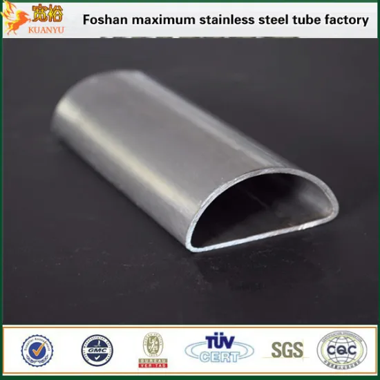 304 type inox half round tubes for balustrades with polishing surface