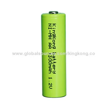 1.2V Rechargeable AA 1,300mAh NiMH Battery, AA Size