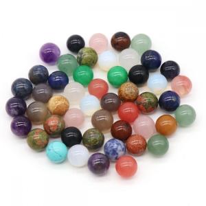 Bolas y esferas de piedras preciosas de chakra de 12 mm para el equilibrio de meditación