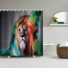 Lion waterdicht douchegordijn dier aquarel badkamer Decor