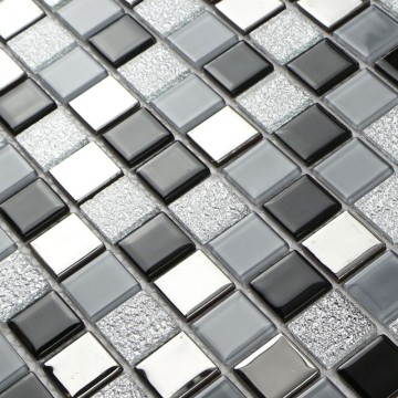 Art Mosaic Crystal Glass Mixed Plated Mosaic for Backsplash MIX-14