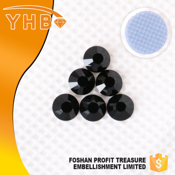 YHB hot sale high quality SS10 Jet glass crystal stones for clothing