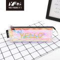 Custom colorful semitransparent laser plastic pencil case