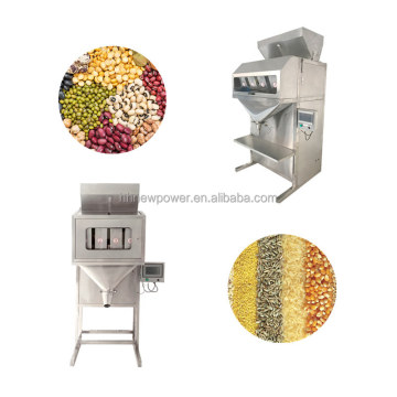 Macchina di riempimento di bottiglie di plastica in vetro a due teste per chicchi di caffè e piccoli caramelle in granuli