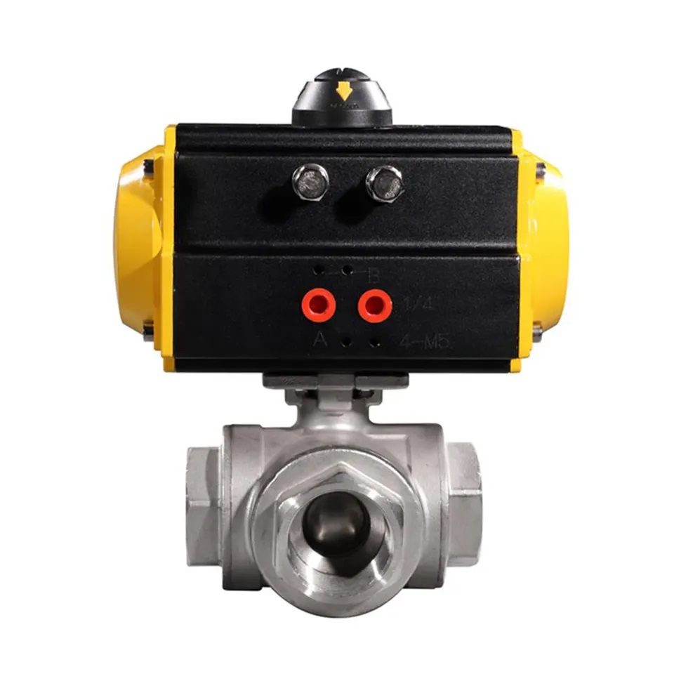 Pneumatic Air Valves 3 Way Solenoid Ball Valve