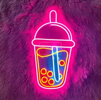 Custom BOBA TEA Neon Signs for Home, Office, and Business Decor