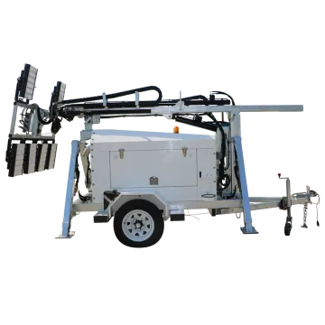 10 meter height mobile light tower