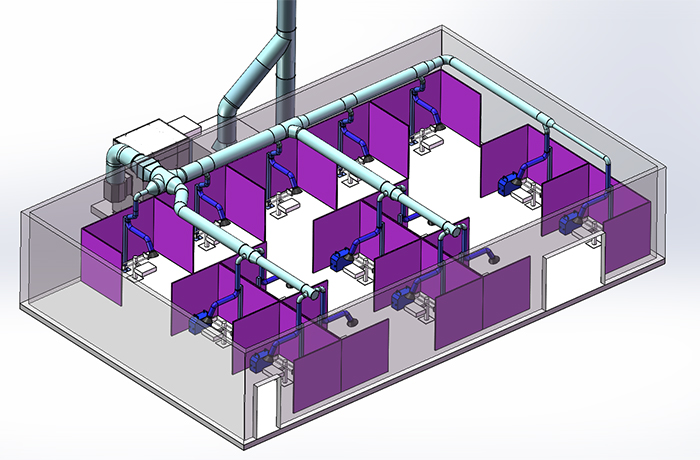 central-welding-dust-exhaust-system