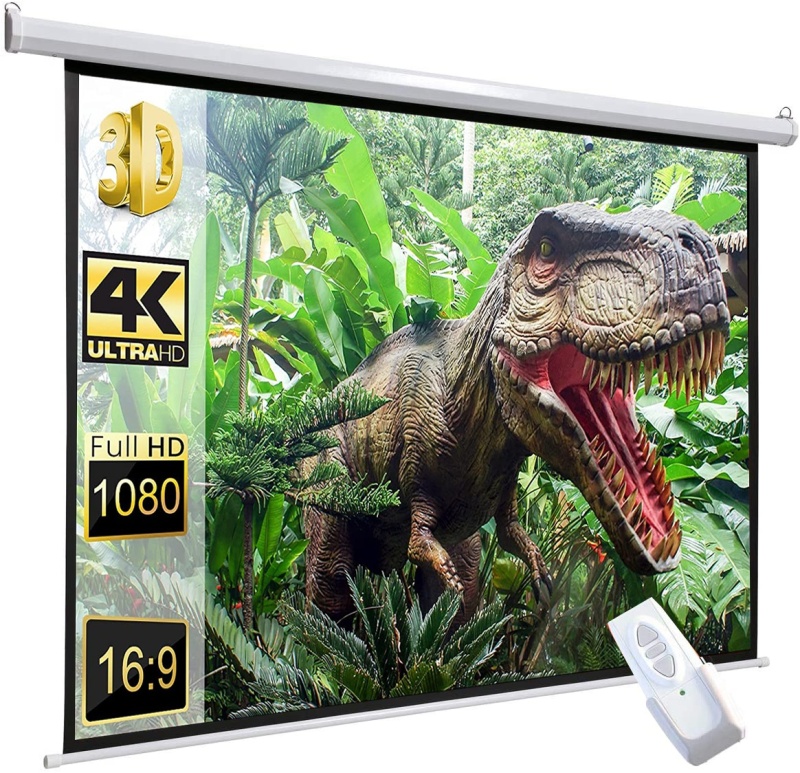 220x220cm automated projector screen 4k hd projection screen