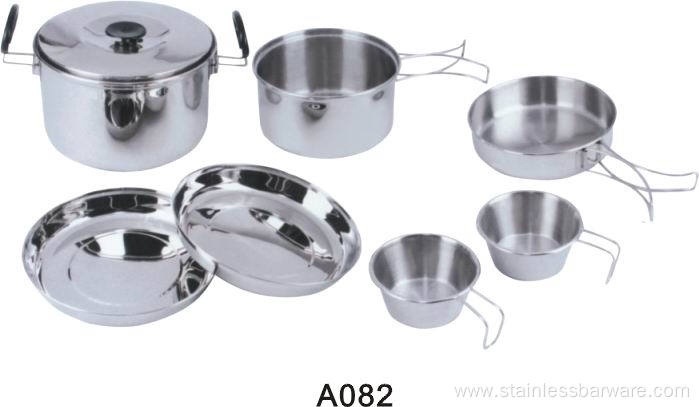 Stainless Steel two person cookware for camping