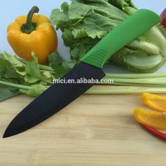 7 inch black ceramic knife with SGS certificate