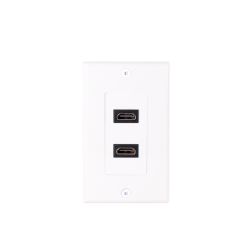 Gold Plated 2-Port HDMI Wall Plate - 2-Pack