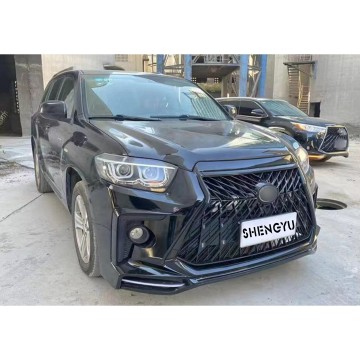 Upgrade Car Bumper Body Kit for Highlander 2009-2011 to Lexus Model with Optional Grille