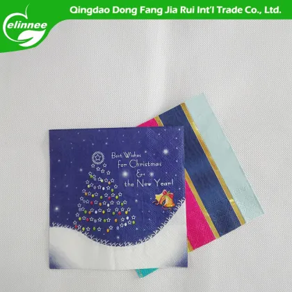 Painting Paper Golden Edge Napkin