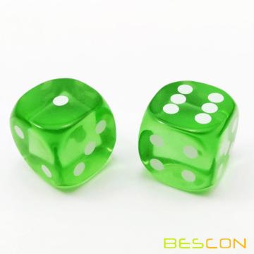 14.5MM Printing Precision Dice Translucent Green 0.57inch