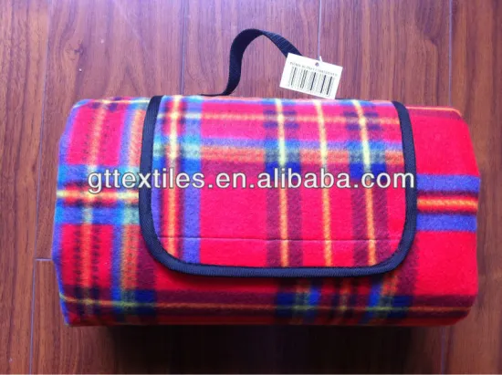 BASKET PICNIC TARTAN RED