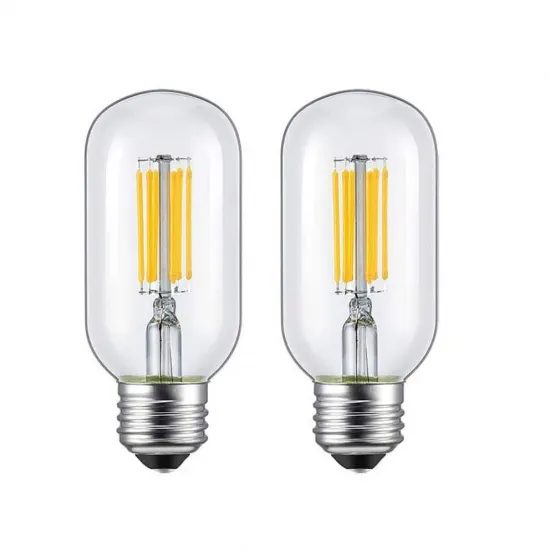 24V 12V 36V LED Filament Bulbs: ETL, PSE, SAA, FCC Dimmable T45 Series in 2W, 4W, 6W, 8W - E26 Base