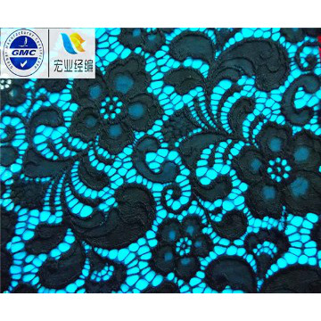 New design of flower lace knitting fabric for girl\'s dress