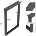 أرجل معدنية لطاولة مربعة بطول 28 بوصة ارتفاعًا