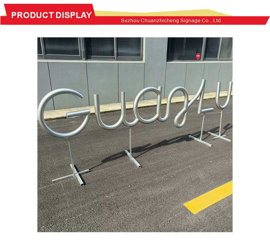 Backlit Round Tube Guide Wall Sign Lette