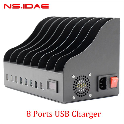 Multi Port Laptop Charger Multiple USB Charger 8-Port Desktop Charging Station Manufactory