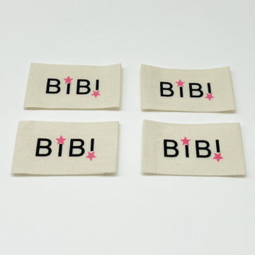 Wholesale Custom Logo Polyester Satin Cotton Woven Neck Labels for Pet Clothes