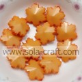 Stałe pomarańczowe kolory plastikowe płatki śniegu koraliki Spacer 14 MM koraliki dla majsterkowiczów bransoletka rzemieślnicza biżuteria do włosów