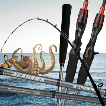 Sensitive PE0.6-1.5 Light Jigging Rod for Saltwater Squid Fishing