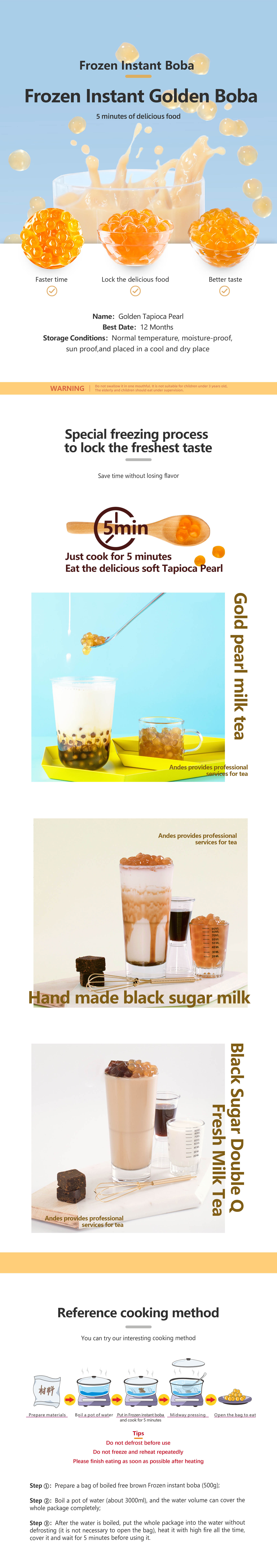 frozen instant Golden Boba