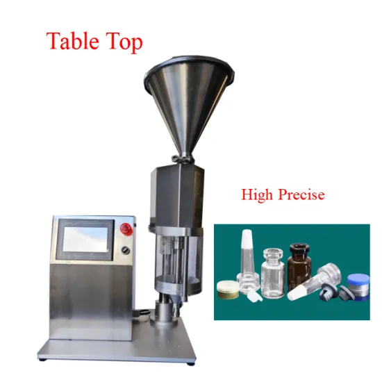 High Precision Semi-Automatic Mini Transparent Hopper Screw Powder Filling Machine (0.1g to 10g)