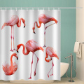 Flamingo Wodoodporna zasłona prysznicowa Animal Bird Łazienka Decor