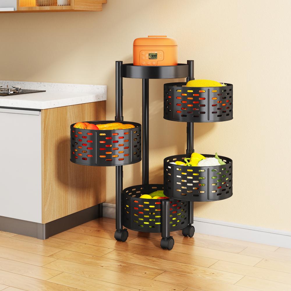 Rack de almacenamiento de cocina de 4 niveles
