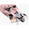 Pink Large Capacity Travel Bag With Multiple Layers
