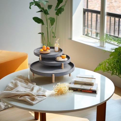 Nordisches Design minimalistischer Multi-Tier-Betonfruchtschale