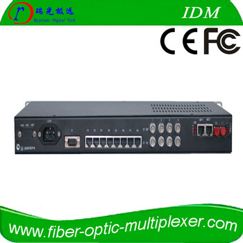 Beijing Raytrans 8channels 8E1 8Ethernet PCM Telephone optical transmitter and receiver IDM-8ENT