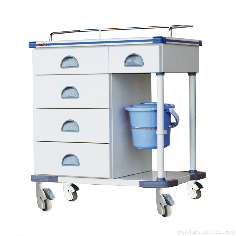 Hospital Steel Artificial Marble Aluminum Treatment Trolley