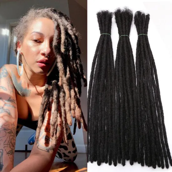 Drop shipping 100% soft natural afro kinky human hair permanent loc extension virgin mongolian human hair crochet dreadlock