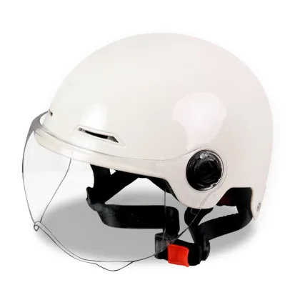 3C Certified Electric Vehicle & Motorcycle Safety Helmet with Battery and Half Helmet Design