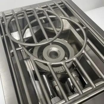 Custom Professional Built-in Outdoor Kitchen Cast Iron Power Burner with LED Light
