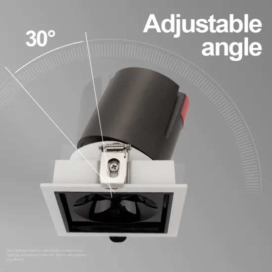 Adjustable Square Anti Glare Recessed Cob Led Spotlight