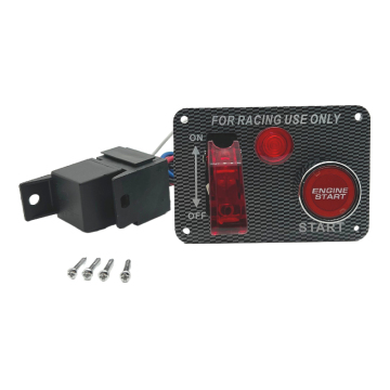 Racing Car LED Carbon Look 12V Ignition Toggle Switch Panel
