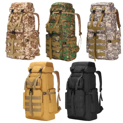 75L Camouflage Hiking Tactical Camping Backpack
