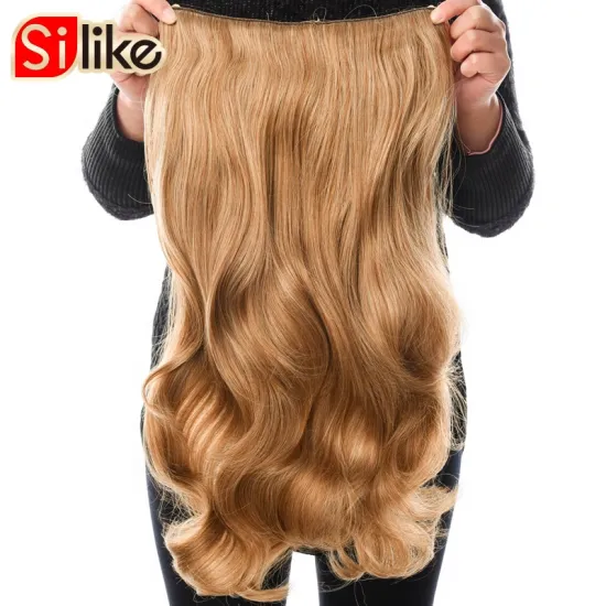 19colors 4 clips Long Straight Synthetic clip in curly Hair Extensions Clips in High Temperature Fiber Black Brown Hair piece