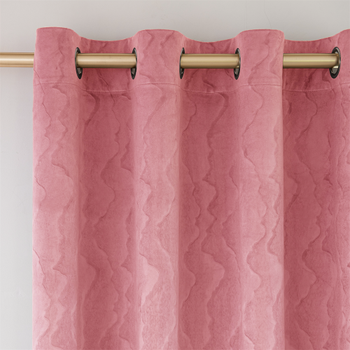 Solid Color Softy Curtain Embossing Velvet Fabric