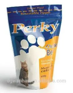 Resealable Stand Up dog food bag with zipper